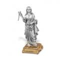  ST. AGATHA PEWTER STATUE ON BASE 